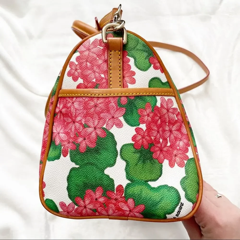 Dooney & Bourke hydrangea satchel crossbody floral bag purse